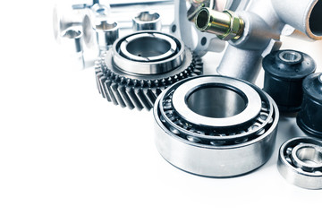 Car engine parts isolated