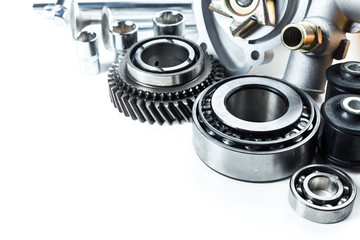Car engine parts isolated
