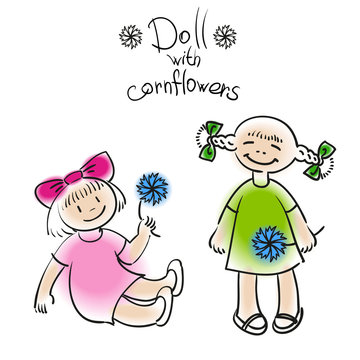 doll with flower
