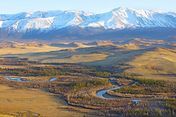 Altay mountains, Chuya River and Kuray steppe