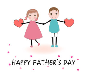 Father's Day greeting card with fabric texture patterns