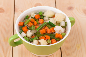 Fresh homemade vegetable soup.