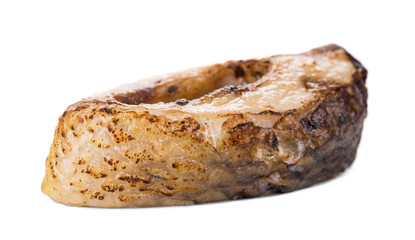 Grilled carp steak.