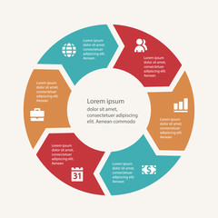 Business infographic template set. Vector illustration for cycle