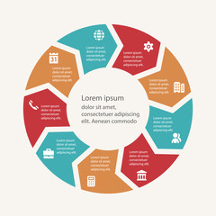 Business infographic template set. Vector illustration for cycle