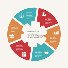 Business infographic template set. Vector illustration for cycle