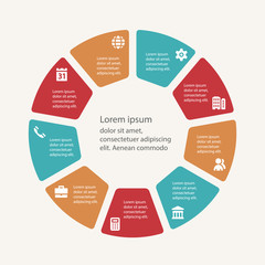 Business infographic template set. Vector illustration for cycle