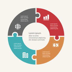 Business infographic template set. Vector illustration for cycle