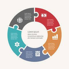 Business infographic template set. Vector illustration for cycle