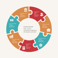 Business infographic template set. Vector illustration for cycle