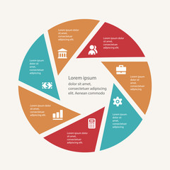 Business infographic template set. Vector illustration for cycle