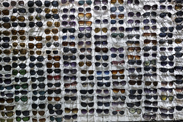 Many sunglasses