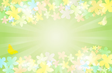 Nature spring background with flowers