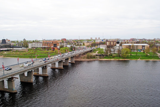 Velikaya River in Pskov, Russia