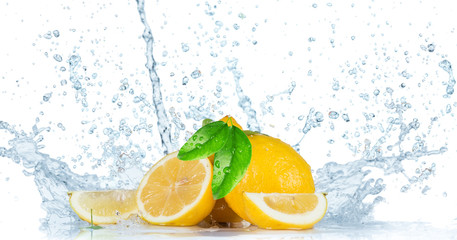 Fresh Fruit with water splash