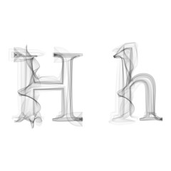 Black Smoke font. Letter H