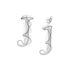 Black Smoke font. Letter J