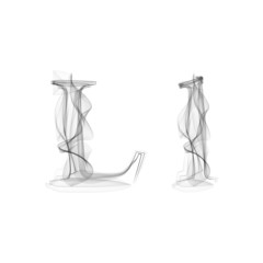 Black Smoke font. Letter L