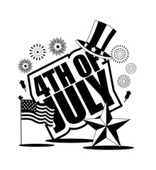 Fourth of July icon EPS 10 vector