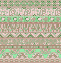 Vector seamless pattern with ethnic elements.