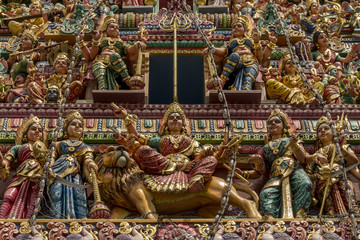 Detail of a hiindu temple Shikara