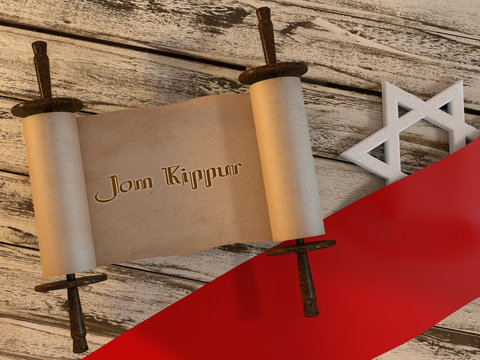 Jom Kippur Tora Schriftrolle Judentum j&uuml;disch Feiertage Davidst