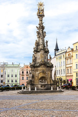 Fototapeta premium Column of Holy Trinity, Namesti Miru, Jindrichuv Hradec, Czech R