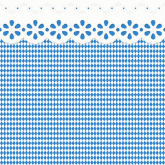 Oktoberfest background with blue-white checkered pattern