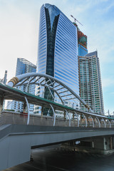 Business area , architecture style in  city  bangkok