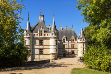 Fototapeta na wymiar The chateau de Azay-le-Rideau, France. This castle is located in