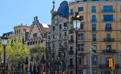Naklejka premium Passeigh de Gracia, Barcelona