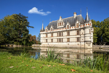 Fototapeta na wymiar The chateau de Azay-le-Rideau, France. This castle is located in