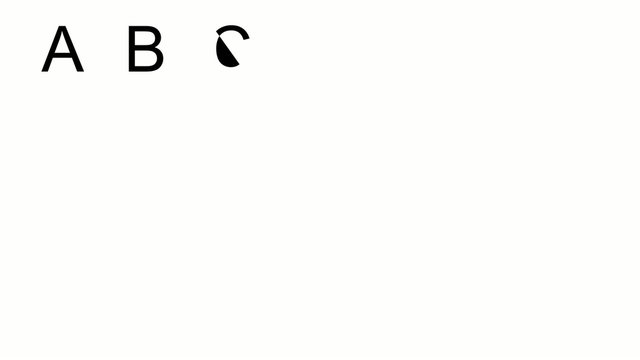 Gezeichnetes Alphabet - Gro&szlig;buchstaben