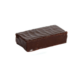 Single pastille covered in chocolate with marmalade