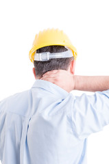 Engineer suffering from back neck pain