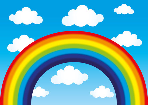 Vector illustration. Rainbow.