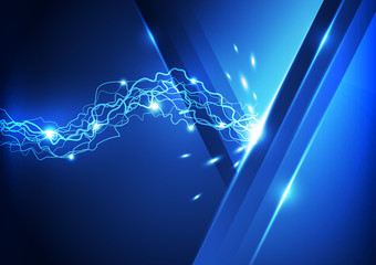 Abstract lightning technology background, vector illustration
