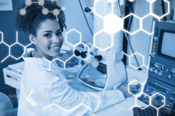Composite image of science graphic