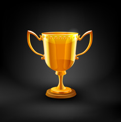 Gold Trophy Cup. Vector