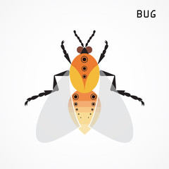 Bug sign. Insect icon.