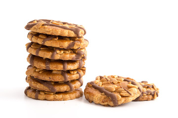 Erdnussplätzchen mit Schokolade