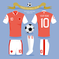 Soccer uniform template.