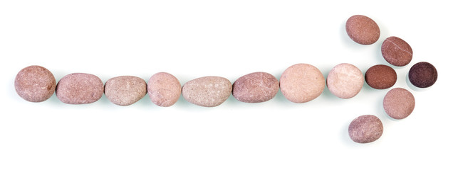 Arrow made with pebble stones