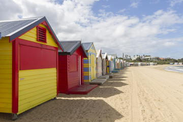 Fototapeta na wymiar Brighton Beach in Melbourne, Australia