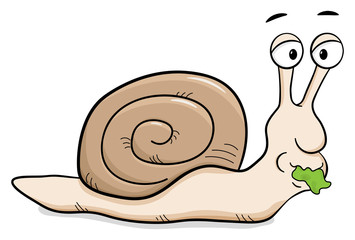 Cartoon Schnecke mit Schneckenhaus 