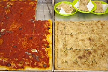 typical western liguria salted cake called sardenaira 