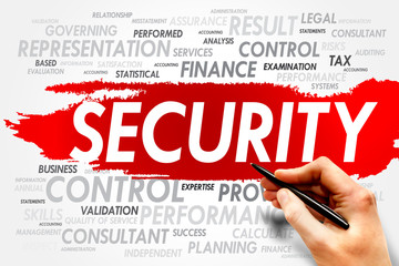 SECURITY word cloud, business concept