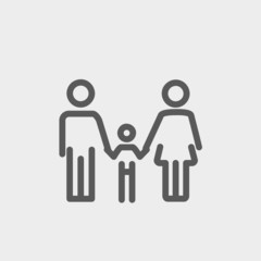 Family thin line icon
