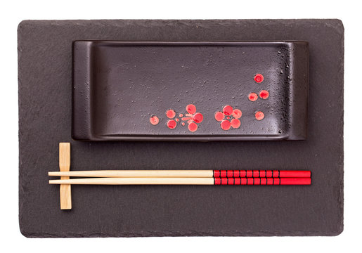 Oriental style flatware isolated