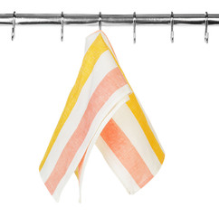 Kitchen towel hanging on a hook